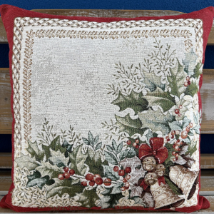 Gobelínové vankúše chenille - Vianočné zvončeky