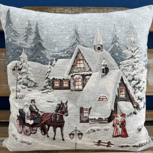 Gobelínové vankúše vianočné - Chenille Eden 9801