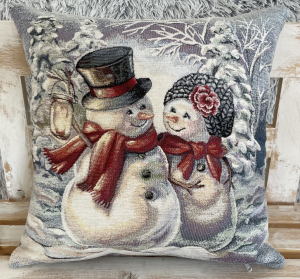 Gobelínové vankúše vianočné - Snehuliak