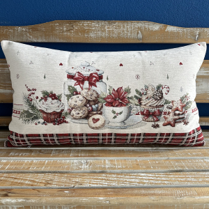 Gobelínový vankúš vianočný chenille 1299