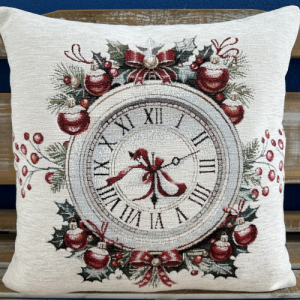 Gobelínové vankúše vianočné  - Chenille 4110 so striebornou niťou