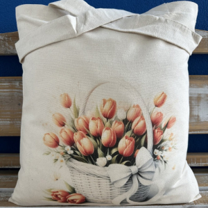 Taška Bavlnená - Tulipány