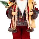 Mikuláš s darčekom, červený