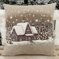 Gobelínové vankúše vianočné - Medené chalúpky