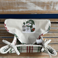 Vianočný bavlnený košík -  TE 10673