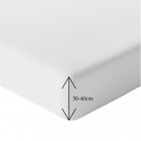 Plachty bavlnené -  Mako Jersey s lycrou Biela