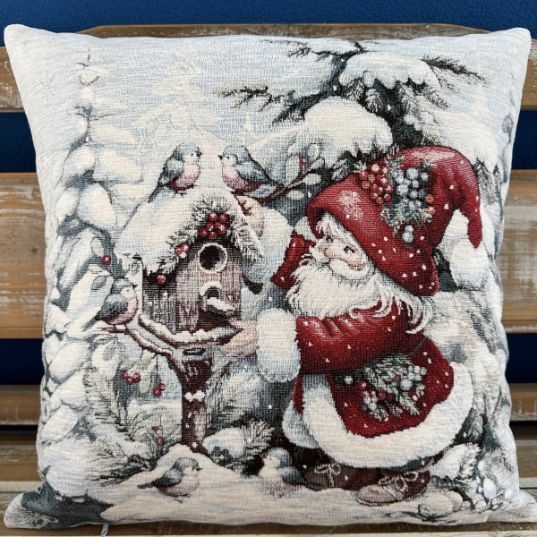 Gobelínové vankúše vianočné - Chenille Škriatok