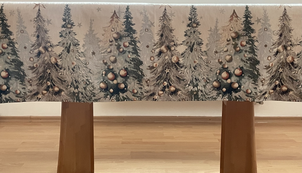 Gobelínové obrusy vianočné - Chenille Stromčeky