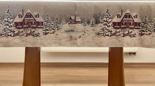 Gobelínové obrusy vianočné - Chenille Krajinka