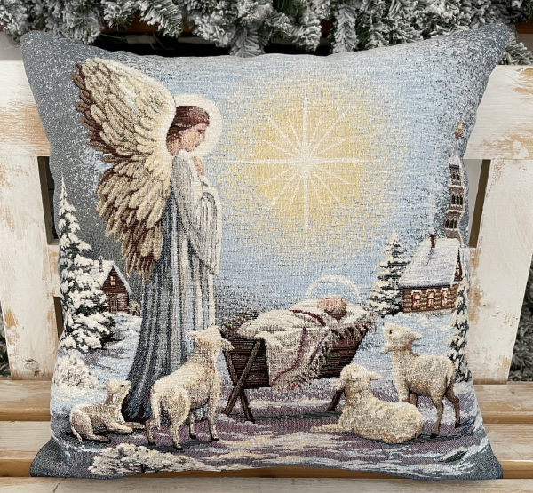 Gobelínové vankúše vianočné - Betlehem 2 chenille