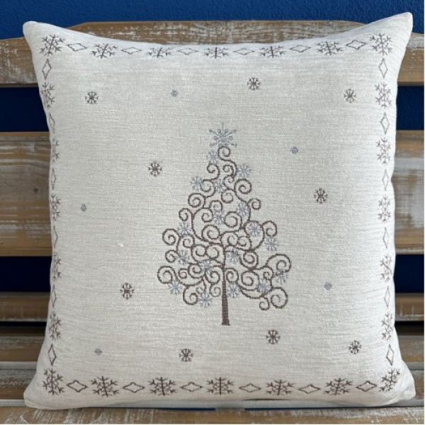 Gobelínové vankúše vianočné Chenille 1280 pretkávané striebornou niťou