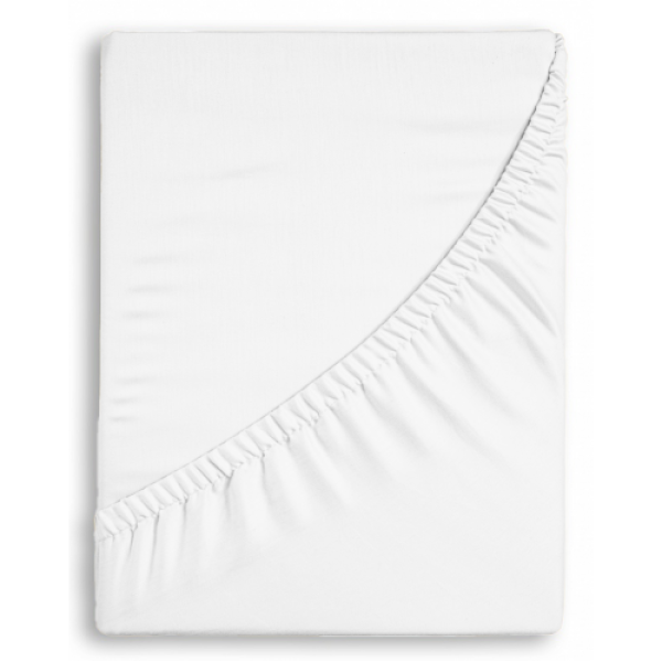 Plachty bavlnené -  Mako Jersey s lycrou Biela