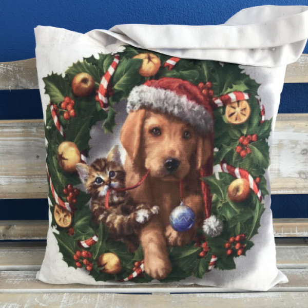 Ľanová taška vianočná 136